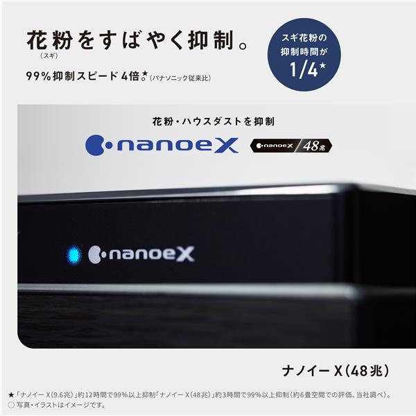 Panasonic F-VXW90-W 加湿空気清浄機 適用畳数：40畳 ナノイーX