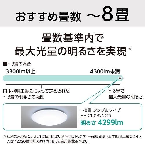 Panasonic HH-CK0822CD LEDシーリングライト [文字くっきり光