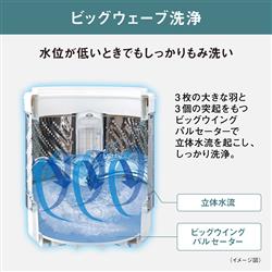 Panasonic 縦型洗濯機[コンパクトボディ][ビックウェーブ洗浄