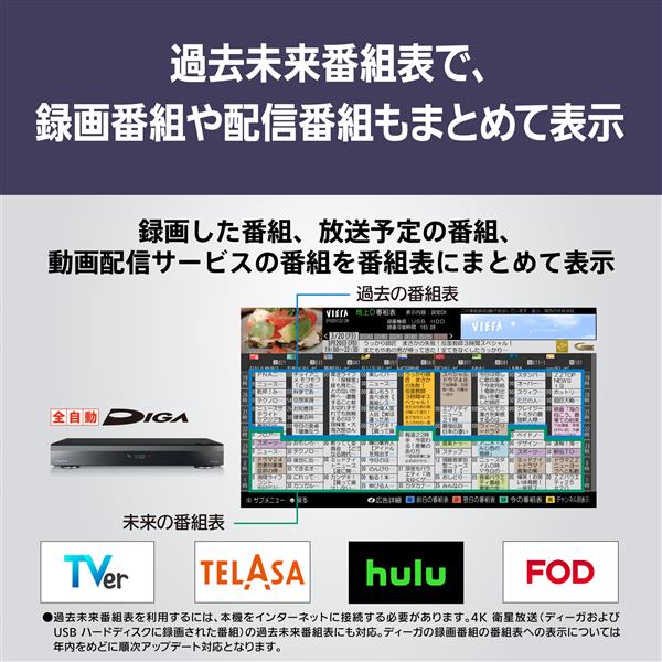 Panasonic TV-43W90A 4K液晶テレビ VIERA(ビエラ)【43V型/倍速
