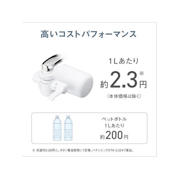 Panasonic TK-CJ14-W 浄水器【19物質を除去/交換目安1年/ホワイト