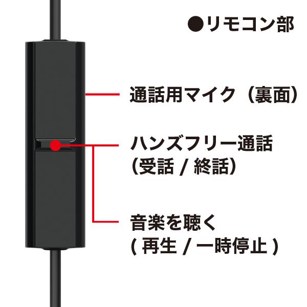 Panasonic RP-HJE150M-K ステレオインサイドホン【マイク付き Panasonic RP-HJE150M-K ステレオインサイドホン【マイク付き
