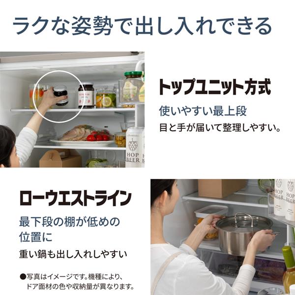 Panasonic 冷蔵庫 [AIエコナビ][奥まで見えるフルオープン]【5ドア/右
