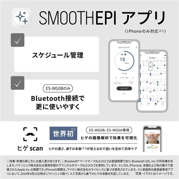 Panasonic スムースエピ パワー&クール VIO 太い毛 グレー ES-WG0B-H