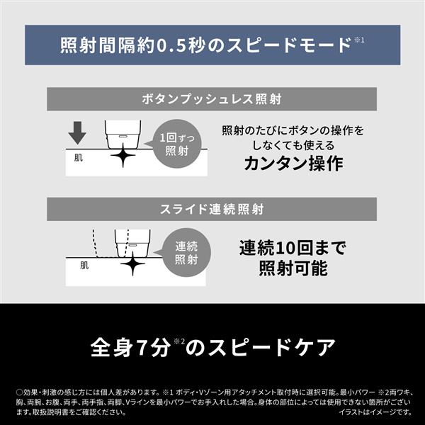 Panasonic スムースエピ スキンクリア ムダ毛ケア 美肌 グレー ES-WP9B