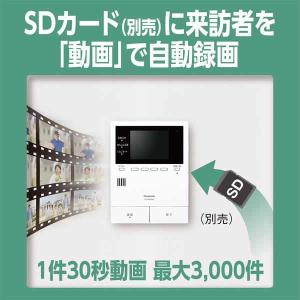 Panasonic VL-N35AHF ワイヤレスモニター付きテレビドアホン どこでもドアホン 玄関子機 子機付属 | ノジマオンライン