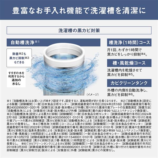 Panasonic 全自動洗濯機 [洗濯8kg/ホワイト] ☆大型配送対象商品 NA