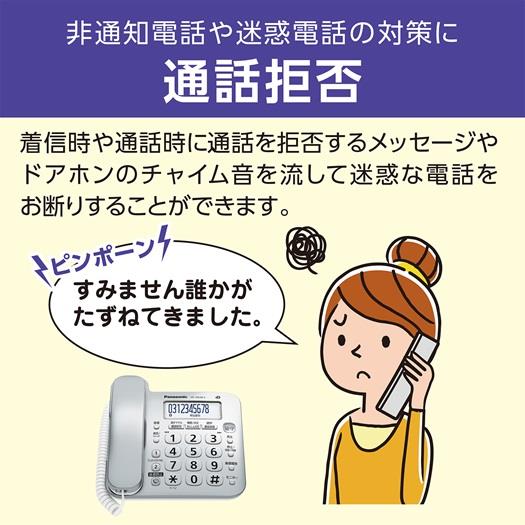 Panasonic デジタルコードレス電話機 [迷惑防止機能付き/シルバー] VE