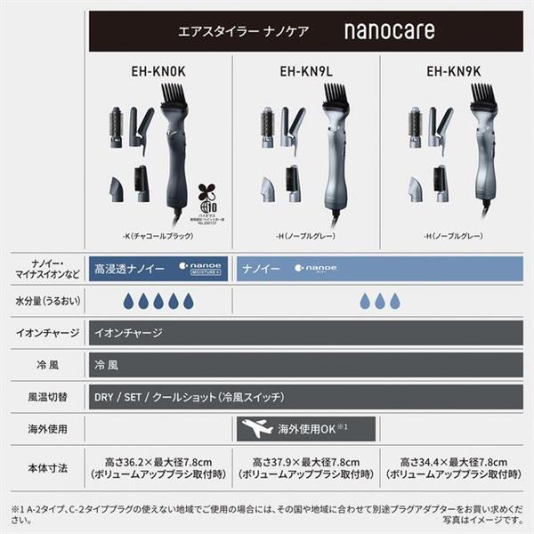 Panasonic エアスタイラー ナノケア 高浸透ナノイー チャコール