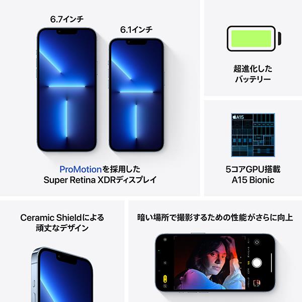 Apple iPhone 13 Pro Max (128GB) - シエラブルー