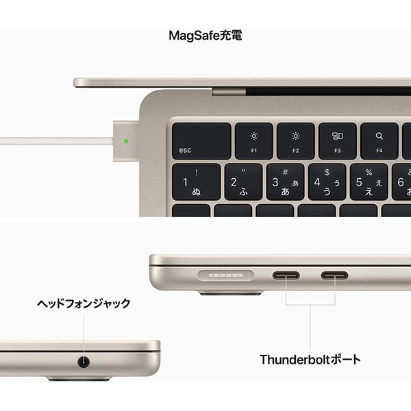 Apple MLY23J-A MacBook Air【13.6インチ/8コアCPUと10コアGPUを搭載 