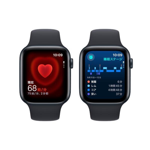 Apple MRE73J-A Apple Watch SE（GPSモデル）- 44mmミッドナイトアルミニウムケースとミッドナイトスポーツバンド -  S/M【2023年9月モデル】 | ノジマオンライン