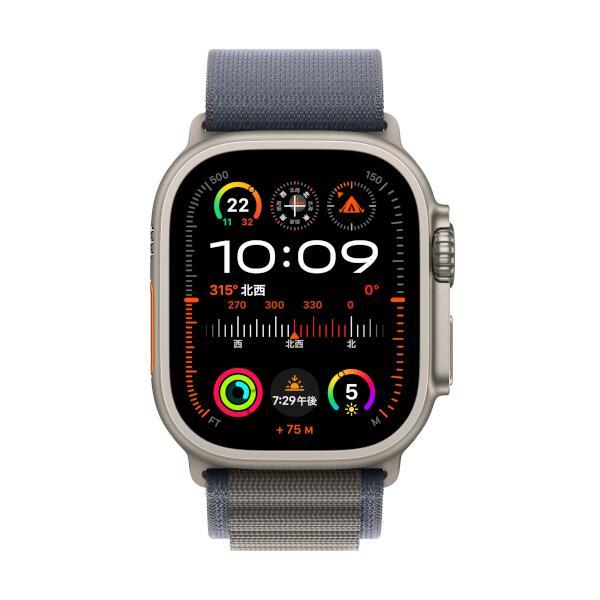 Apple MREP3J-A Apple Watch Ultra 2（GPS + Cellularモデル）-  49mmチタニウムケースとブルーアルパインループ - M【2023年9月モデル】 | ノジマオンライン