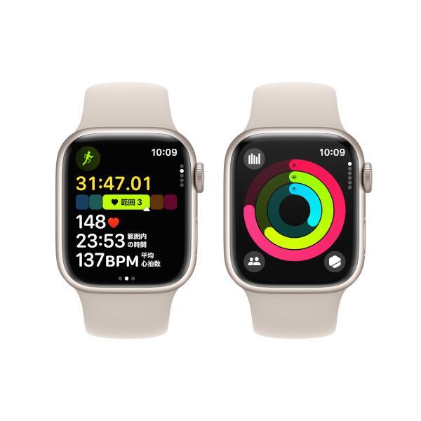 Apple MR8T3J-A Apple Watch Series 9（GPSモデル）- 41mmスターライト