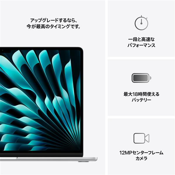Apple 15インチMacBook Air: 10コアCPUと10コアGPUを搭載したApple M4