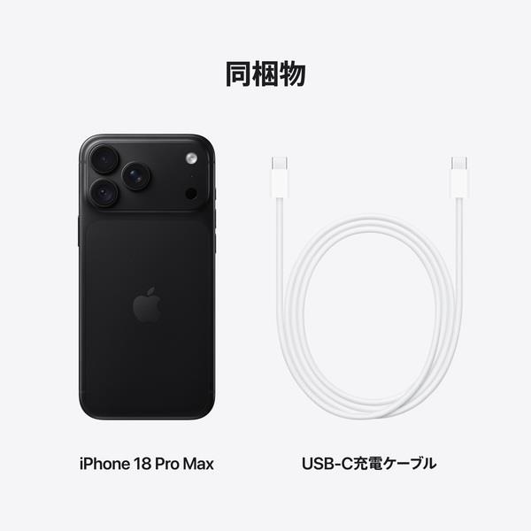 Apple iPhone 18 Pro Max 256GB ブラック MJX54J-A | ノジマオンライン