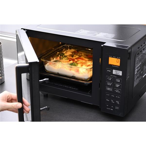 YAMAZEN オーブンレンジ 16L フラット庫内 自動メニュー ブラック JK