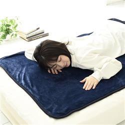 Yamaten YAMAZEN フランネル電気敷毛布[140×80cm/ダニ対策/本体丸洗い/ブルー