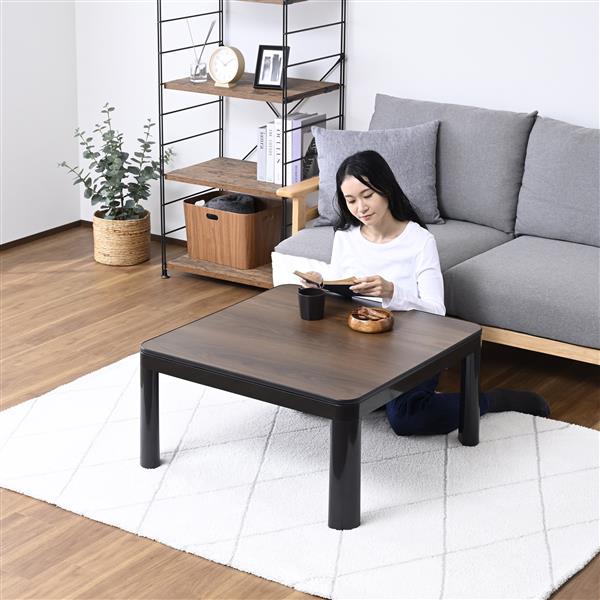 YAMAZEN 75cm角カジュアルこたつ NCK-7575-BK-BR | ノジマオンライン