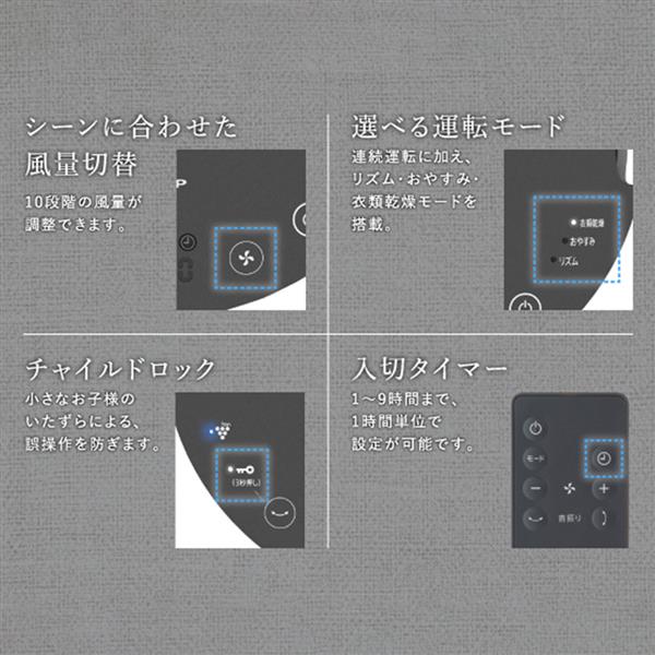 SHARP PK-18S01-H サーキュレーター【～30畳/DCモーター/3枚羽