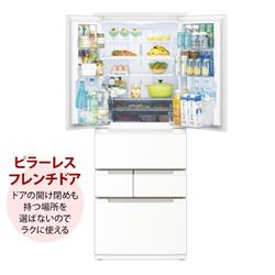 SHARP SJ-MF51P-W プラズマクラスター冷蔵庫 6ドア 観音開き