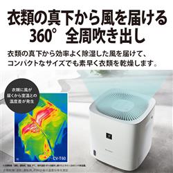 シャープSHARP衣類乾燥除湿機ホワイト系 CV-T60-W プラズマクラスター CV-T60 | 除湿機：シャープ