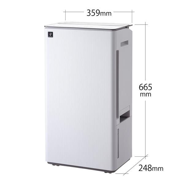 SHARP CV-T190-W 衣類乾燥除湿機 コンプレッサー方式 除湿量16L