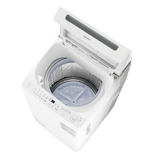 SHARP ES-SV8K-W 全自動洗濯機［洗濯8kg/ホワイト］☆大型配送