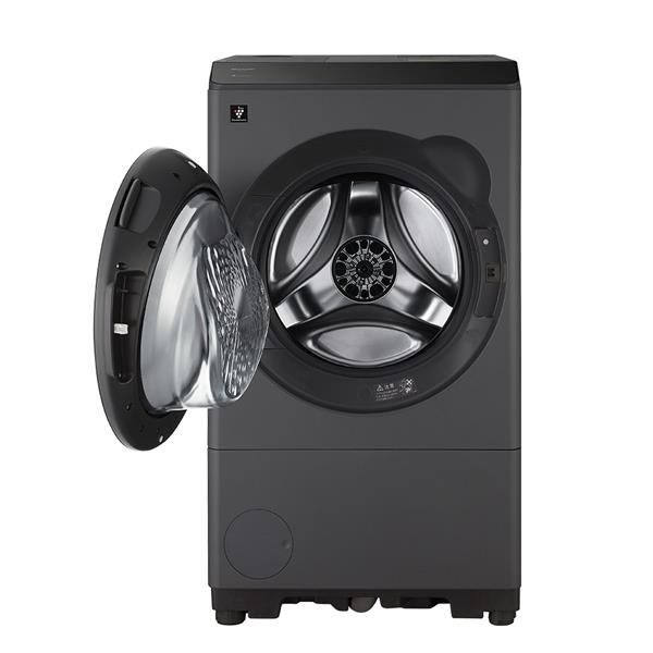 SHARP ドラム式洗濯機 [左開き/洗濯12kg/乾燥6kg/グレー系