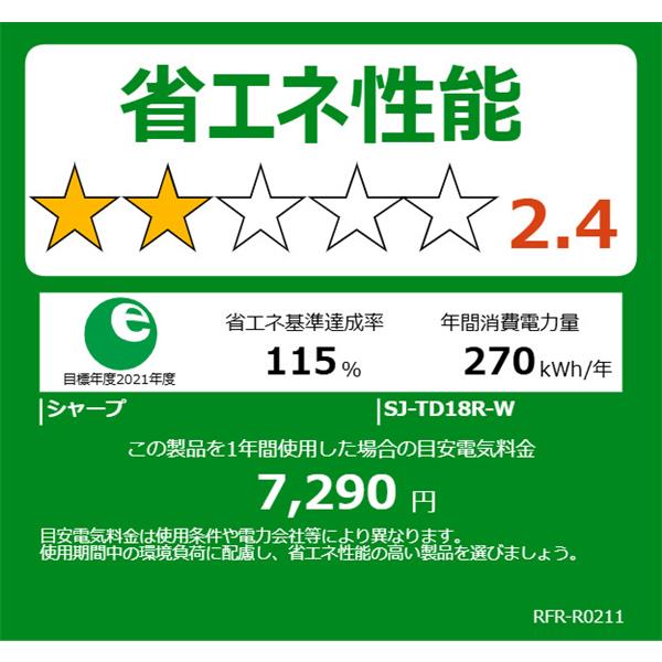 SHARP 冷蔵庫[インバーター搭載 霜取り不要]【2ドア/つけかえ