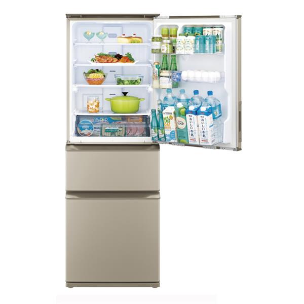 SHARP どっちもドア冷蔵庫 [3ドア/374L/マットシャンパン