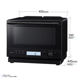 【ロロビ】SHARP REWF183 B 18L フラットテーブル Amazon.co.jp: シャープ RE-WF183-B (ブラック系) PLAINLY