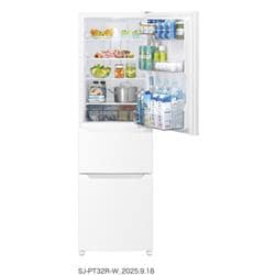 SHARP 冷蔵庫 冷蔵庫 マットグレー SJ-PT32P-H [幅54.4cm /317L /3ドア /右開き