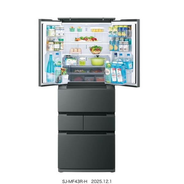 SHARP 冷蔵庫 FiT63シリーズ [6ドア/観音開き/429L/ダスクダークメタル