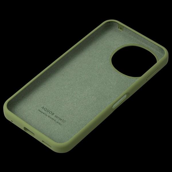 SHARP AQUOS sense10用 SHARP純正シリコンケース カーキグリーン XN