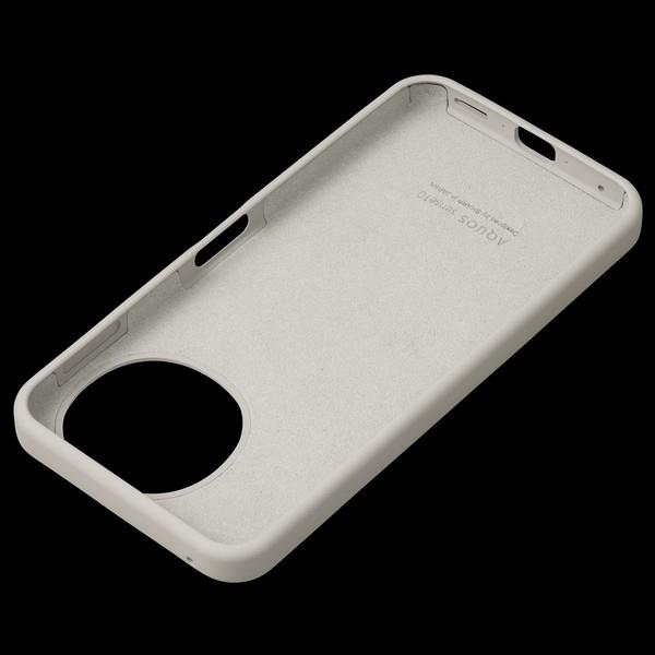 SHARP AQUOS sense10用 SHARP純正シリコンケース ライトシルバー XN