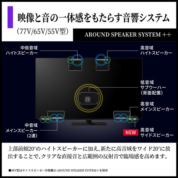 SHARP 有機ELテレビ AQUOS【48V型/GoogleTV搭載】 4T-48S9A | ノジマ
