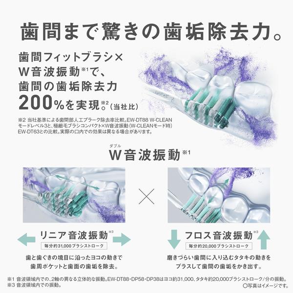 Panasonic 音波電動歯ブラシ ドルツ【W音波振動歯ブラシ/歯間