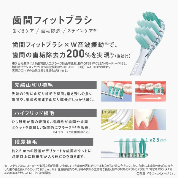 Panasonic 音波電動歯ブラシ ドルツ【W音波振動歯ブラシ/歯間フィット