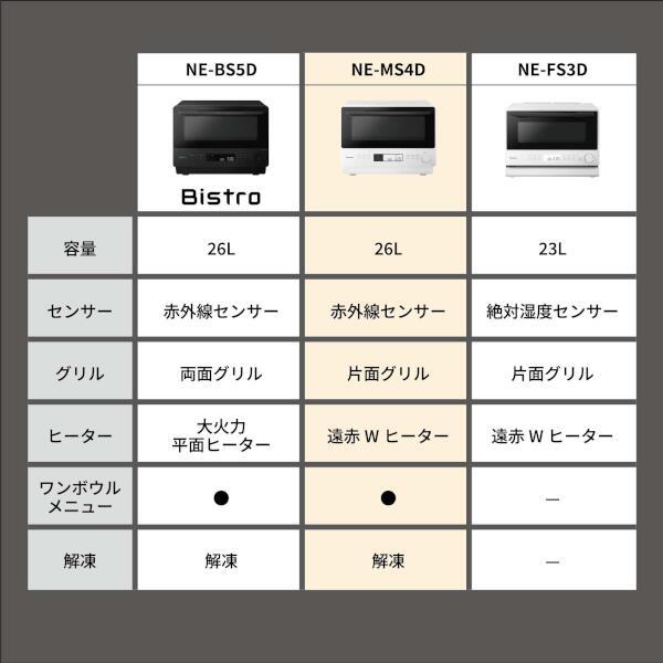 パナソニック オーブンレンジ [26L/オフホワイト] NE-MS4D-W