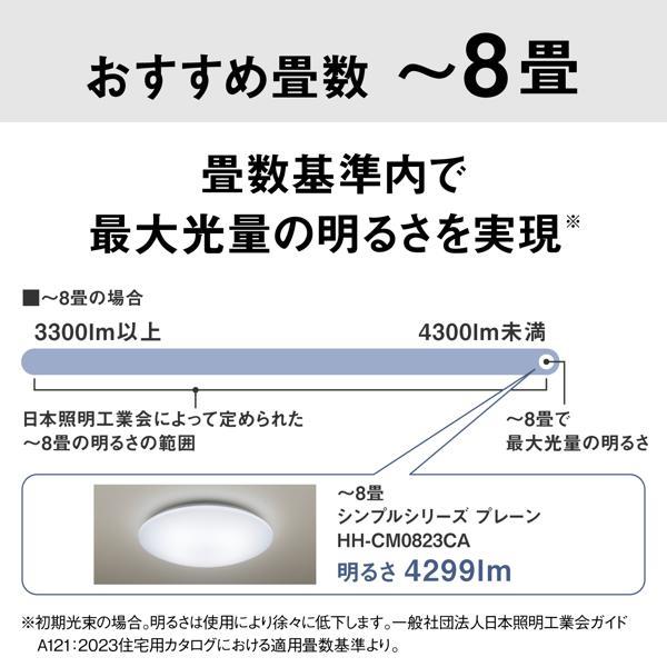 パナソニック LEDシーリングライト シンプルタイプ ～8畳 HH-CM0823CA