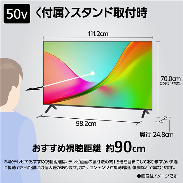 Panasonic 4K液晶テレビ 50V型/FireTV TV-50W80C | ノジマオンライン