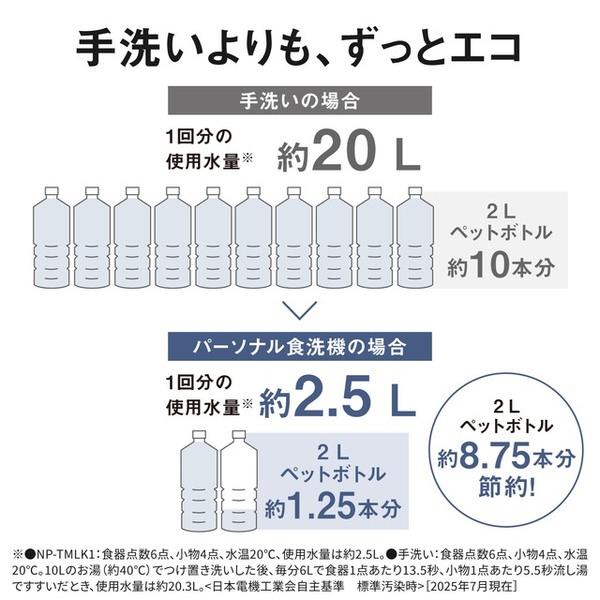 パナソニック 卓上型食器洗い乾燥機 SOLOTA【ブラック】 NP-TMLK1-K 