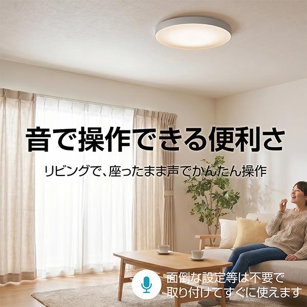ELSONIC 音声操作シーリングライト8畳調色 EDCL8VC | ノジマオンライン