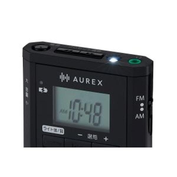 AUREX LEDライト付ポケットラジオ AX-PRU60-K | ノジマオンライン