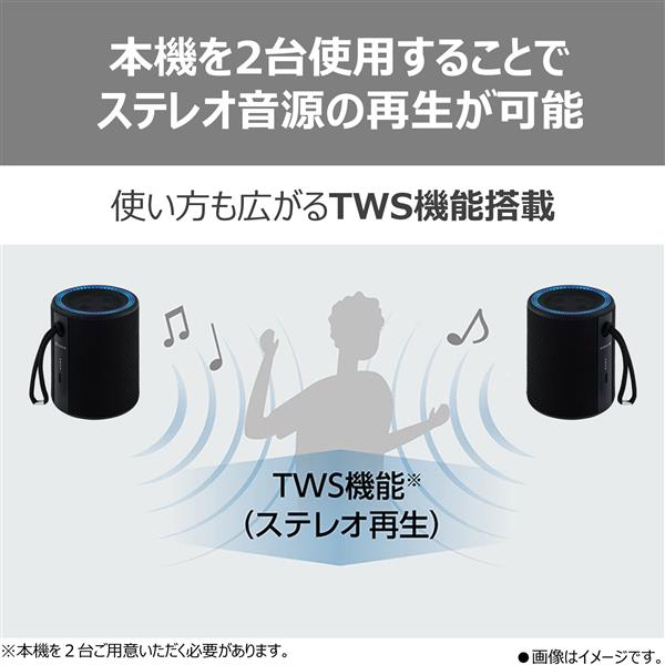 AUREX ワイヤレススピーカー ブラック AX-WSP12-K | ノジマオンライン