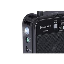 TOSHIBA　LEDライト付きホームラジオ AUREX　AX-SHR70(K)　ブラック TOSHIBA LEDライト付きホームラジオ ブラック AX-SHR70-K | ノジマ