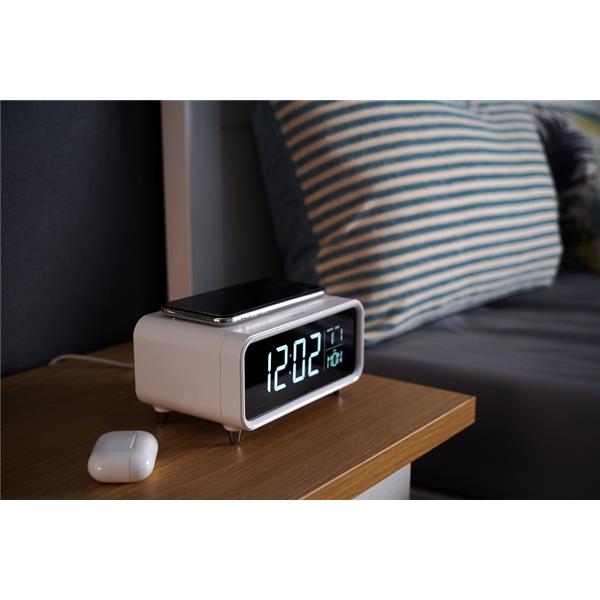 アデッソ 目覚まし時計【デジタル/ワイヤレス充電/Qi対応/間接照明