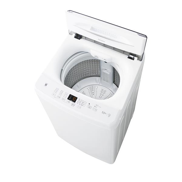 Haier JW-U55A-W 全自動洗濯機 [10分洗濯][しわケア脱水]【洗濯5.5kg/ホワイト】 | ノジマオンライン