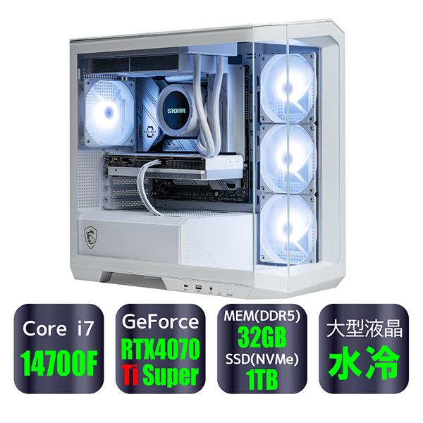 STORM GK-147F47TiS STORM ゲーミングPC 幻界シリーズ【Windows11-Home/Core i7-14700F/ メモリ32GB/1TB(SSD)/GeForce RTX4070Ti Super/Microsoft Officeなし】 | ノジマオンライン